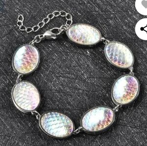 🆕️ MERMAID BRACELET - SIMULATED AURORA BOREALIS  MYSTIC TOPAZ DISCO BALL THEME